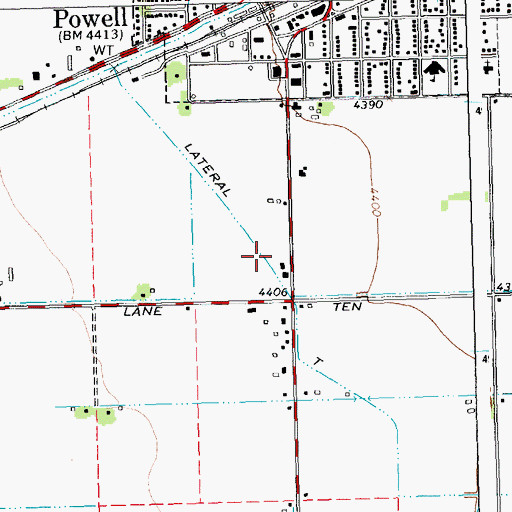 Topographic Map of Lateral T, WY