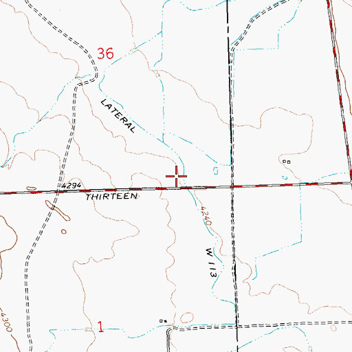 Topographic Map of Lateral W 113, WY