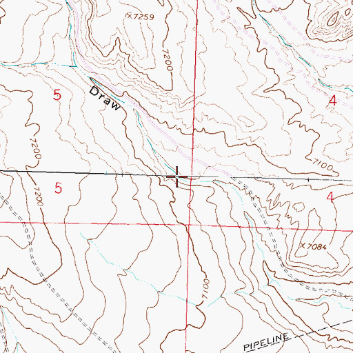 Topographic Map of Laundry Draw, WY