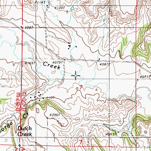 Topographic Map of Lawrence Creek, WY