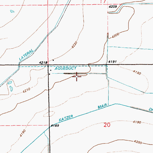 Topographic Map of Layton Drain Branch A, WY
