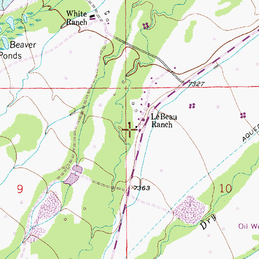 Topographic Map of Le, WY