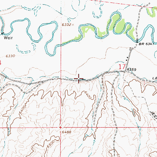 Topographic Map of Lee Ditch, WY