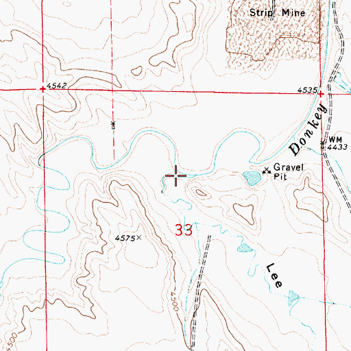 Topographic Map of Lee Draw, WY