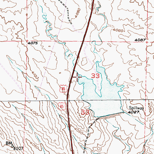 Topographic Map of Left Fork Blacktail Creek, WY