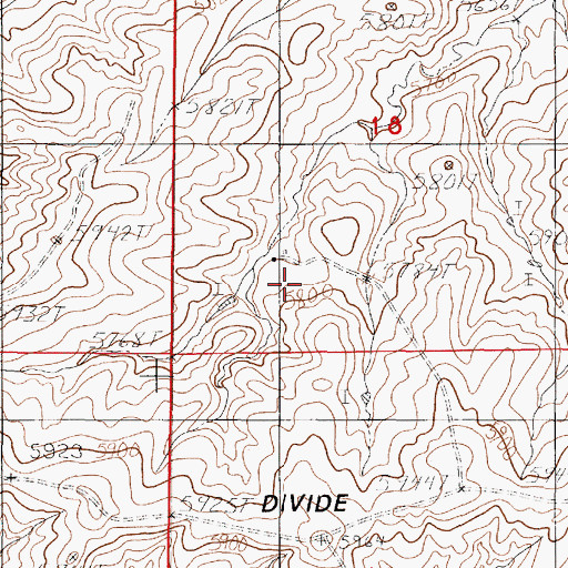 Topographic Map of Lenzen Ranch, WY