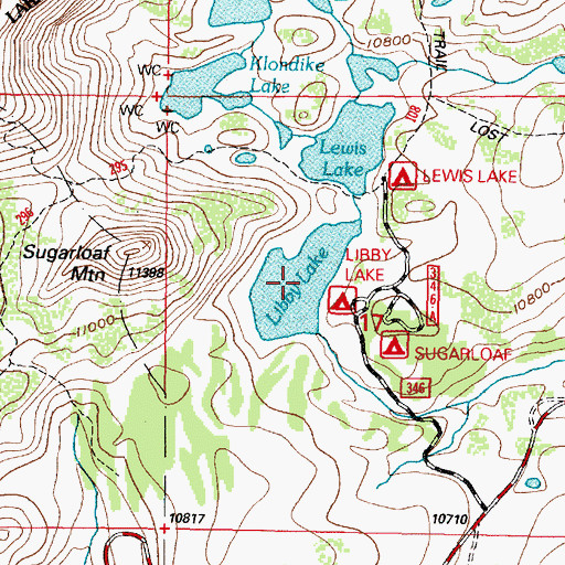 Topographic Map of Libby Lake, WY