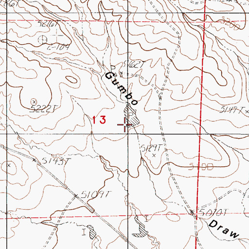 Topographic Map of Lightning Dike, WY