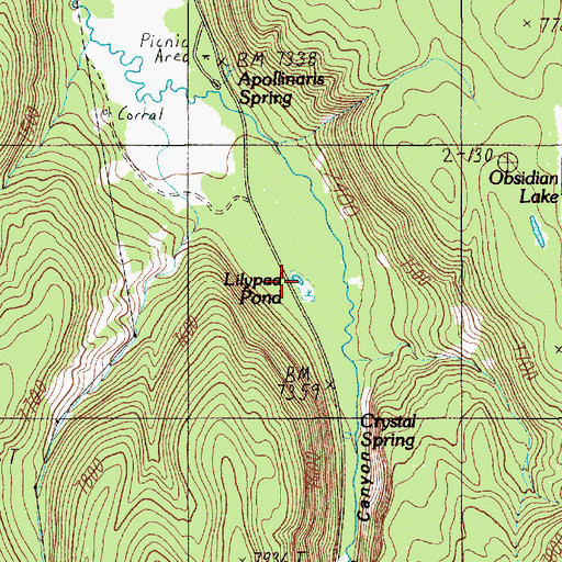 Topographic Map of Lilypad Pond, WY