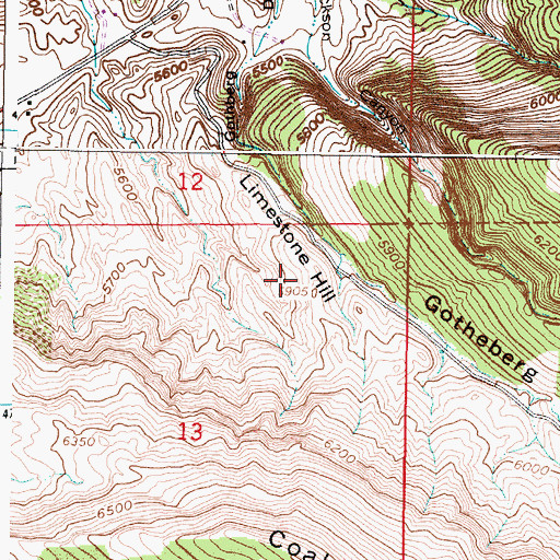 Topographic Map of Limestone Hill, WY