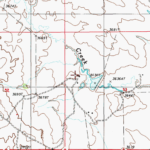 Topographic Map of Linch Ranch, WY