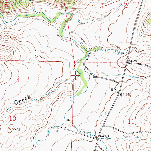 Topographic Map of Lindgren Spring Creek, WY