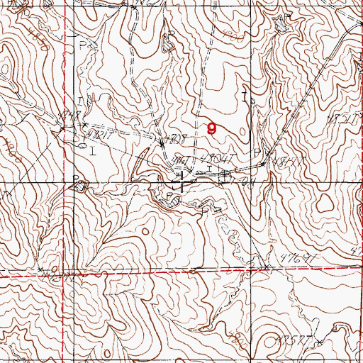 Topographic Map of Lindsey Ranch, WY