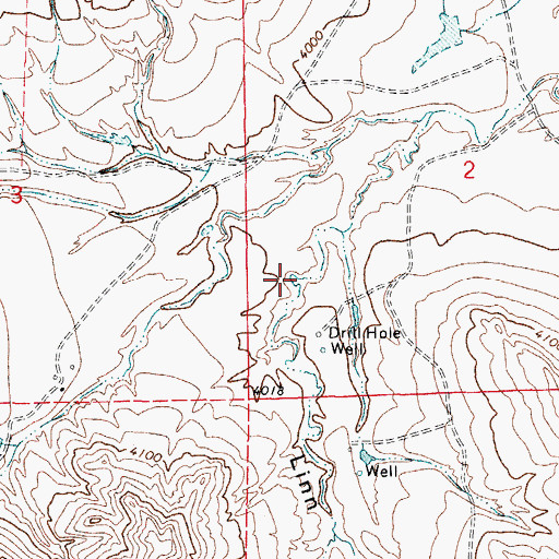 Topographic Map of Linn Draw, WY