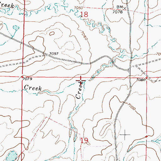 Topographic Map of Lisenby Creek, WY