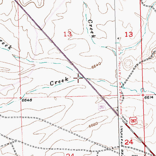 Topographic Map of Little Antelope Creek, WY