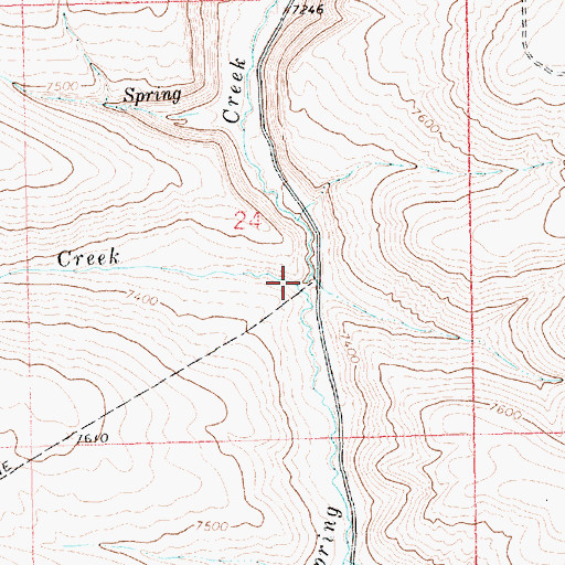 Topographic Map of Little Basin Creek, WY