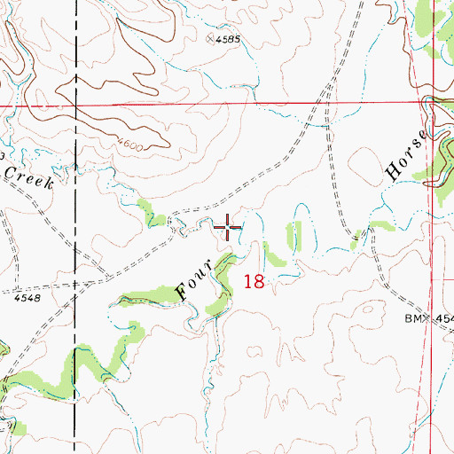 Topographic Map of Little Buck Creek, WY