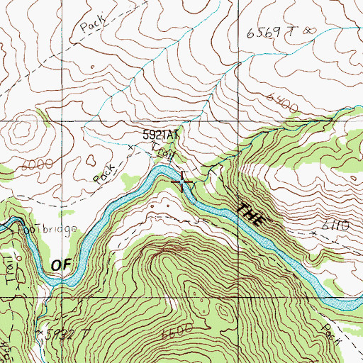 Topographic Map of Little Buffalo Creek, WY