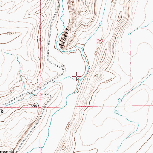 Topographic Map of Little Byrne Creek, WY