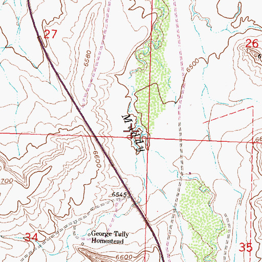 Topographic Map of Little Camp Creek, WY