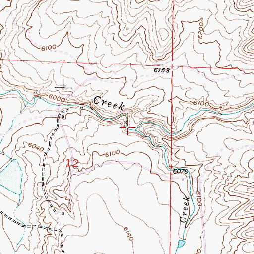 Topographic Map of Little Canyon Creek, WY