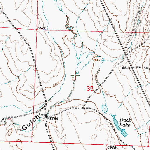 Topographic Map of Little Coal Gulch, WY