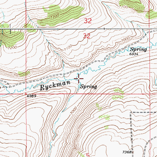 Topographic Map of Little Dee Creek, WY