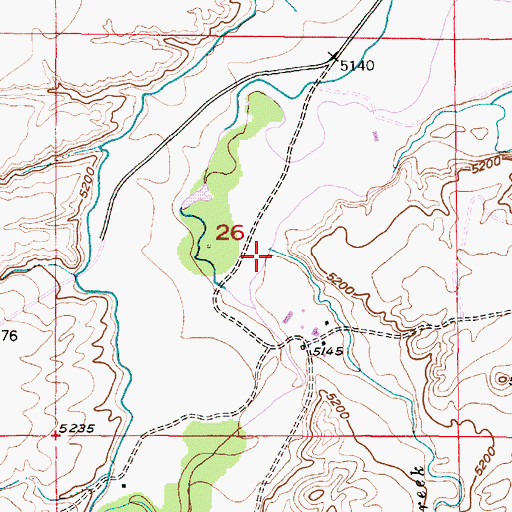 Topographic Map of Little Deer Creek, WY