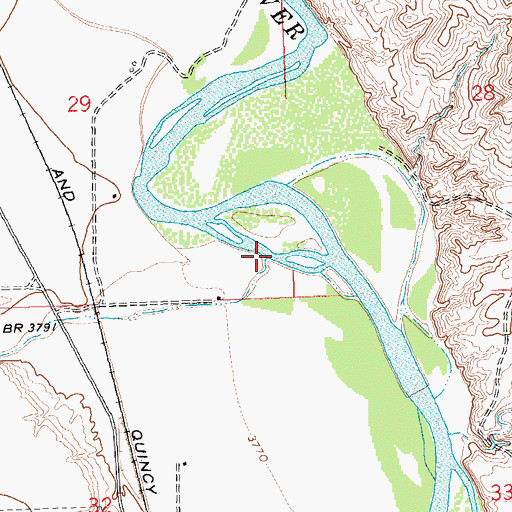 Topographic Map of Little Dry Creek, WY