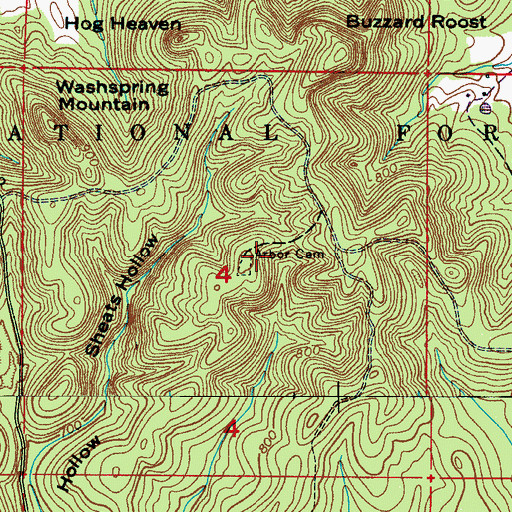 Topographic Map of Arbor Cemetery, AL