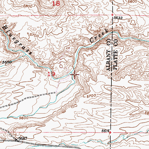 Topographic Map of Little Halleck Creek, WY