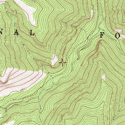 Topographic Map of Little Horn Trail, WY