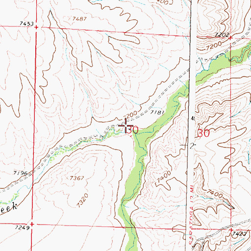 Topographic Map of Little Jack Creek, WY
