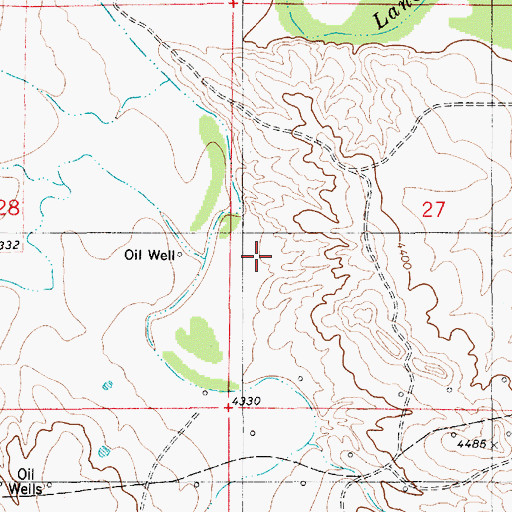 Topographic Map of Little Lightning Creek, WY