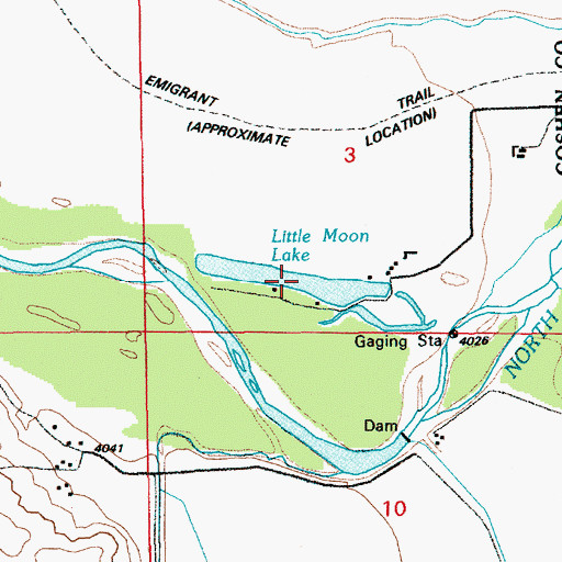 Topographic Map of Little Moon Lake, WY