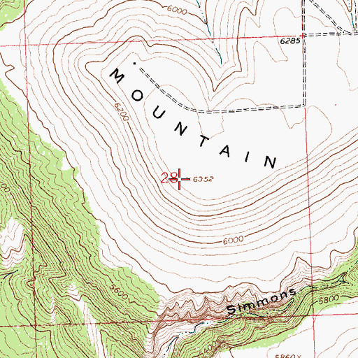 Topographic Map of Little Mountain, WY