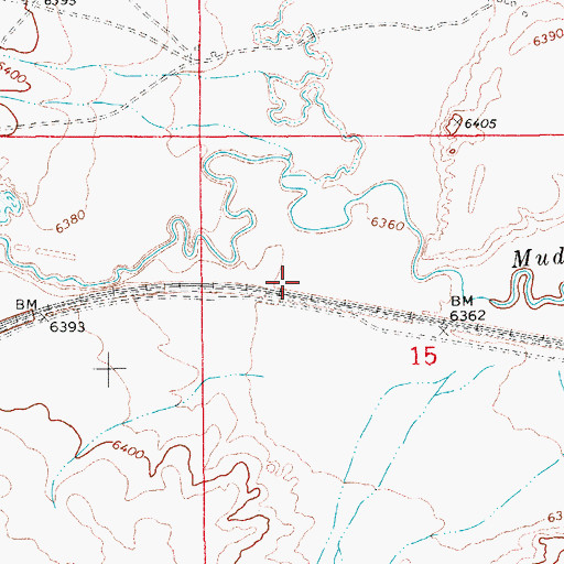 Topographic Map of Little Muddy Creek, WY