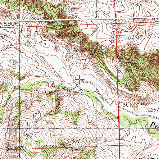 Topographic Map of Little Prospect Creek, WY
