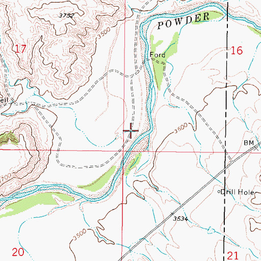 Topographic Map of Little Remington Creek, WY
