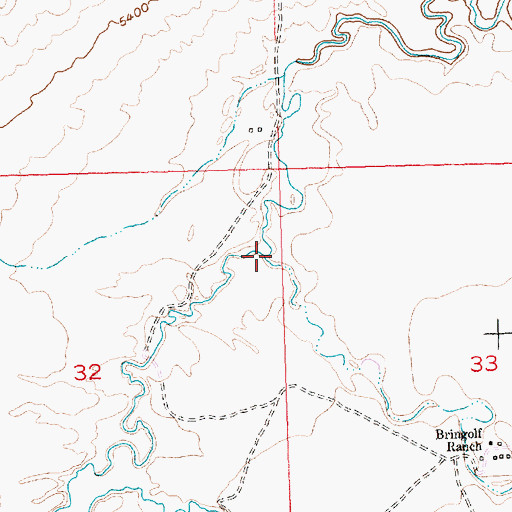 Topographic Map of Little Sand Draw, WY