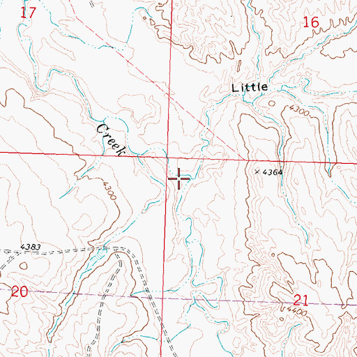 Topographic Map of Little Sand Draw, WY
