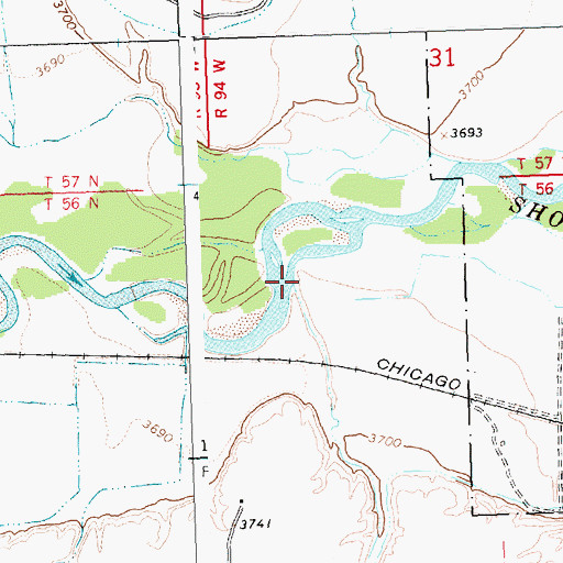 Topographic Map of Little Sand Draw, WY