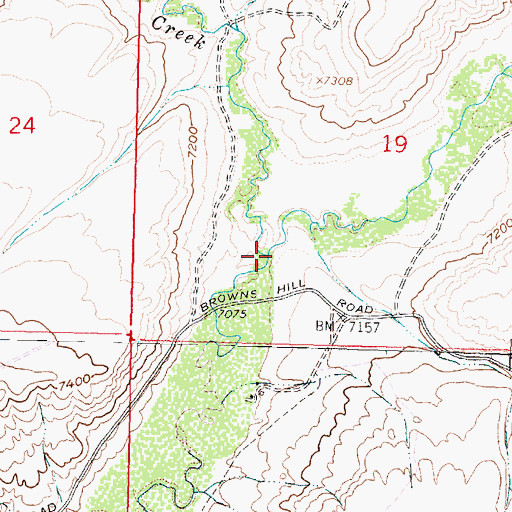 Topographic Map of Little Savery Creek, WY
