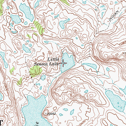 Topographic Map of Little Seneca Lake, WY