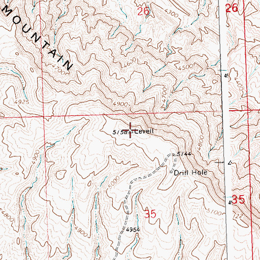 Topographic Map of Little Sheep Mountain, WY