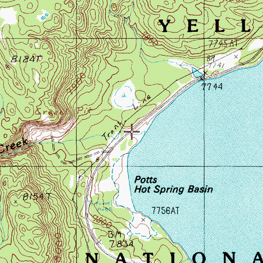 Topographic Map of Little Thumb Creek, WY