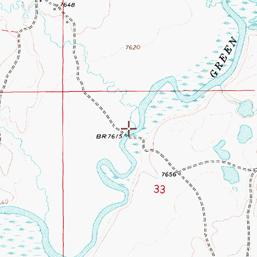Topographic Map of Little Twin Creek, WY