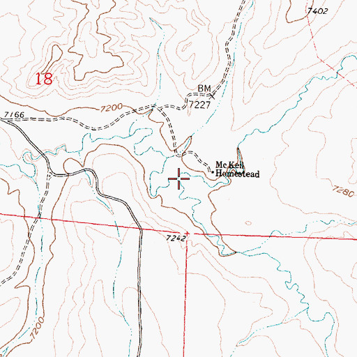 Topographic Map of Littlefield Creek, WY