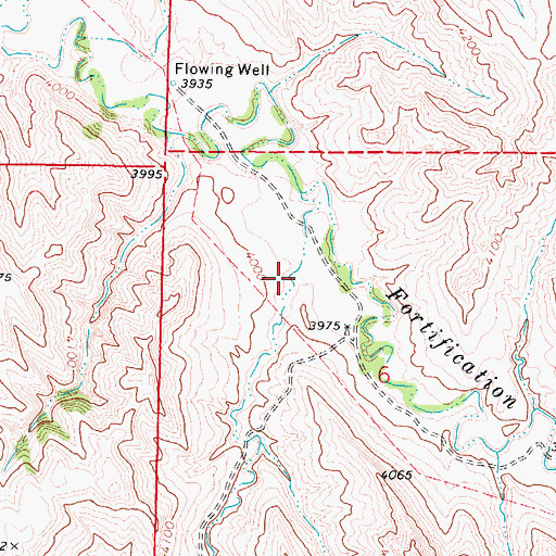 Topographic Map of Livingston Draw, WY